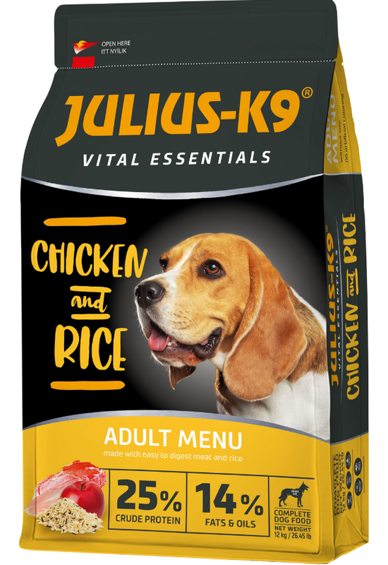 Julius-K9 Adult Vital Essentials Csirkehús és Rizs 12kg