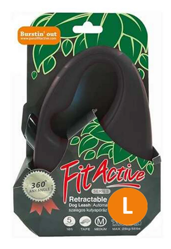 FitActive - Automata Póráz - Szalagos - Fekete - 50kg/5m - L