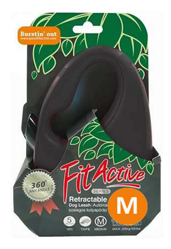 FitActive - Automata Póráz - Szalagos - Fekete - 25kg/5m - M