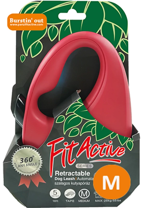 FitActive - Automata Póráz - Szalagos - Piros - 25kg/5m - M