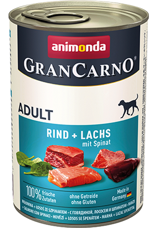 Animonda Grancarno Adult Lazac - Spenót 400g