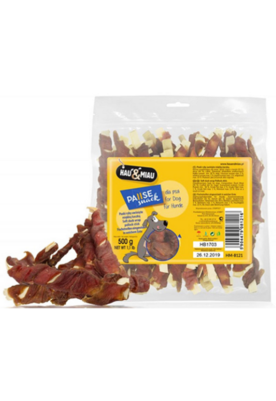 Hau Miau Snack - Tőkehal Kacsahúsba Tekerve - 500g
