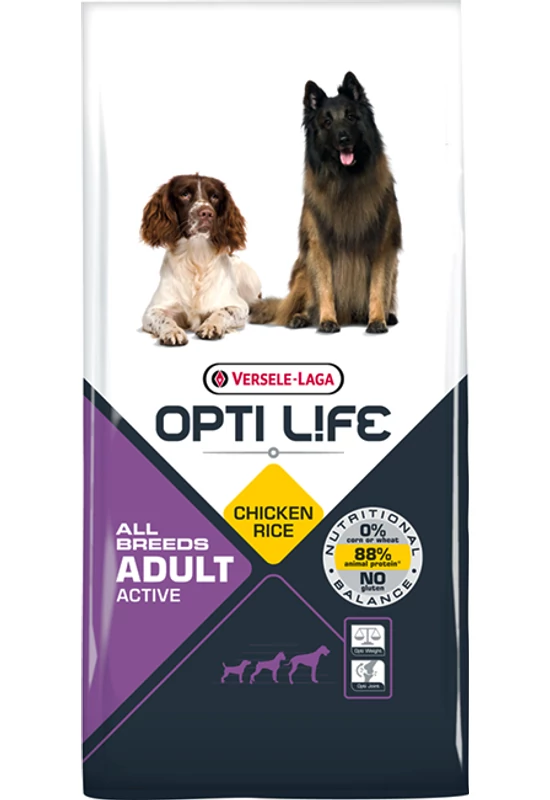 Opti Life Adult Active All Breeds - 12,5kg