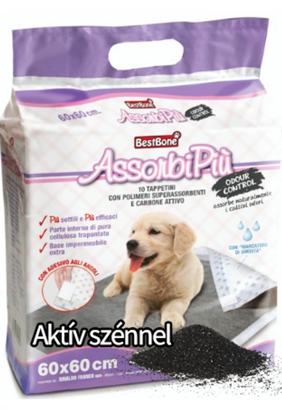 Assorbipiu Kutyapelenka 60×60cm 10db/csomag Aktív Szénnel