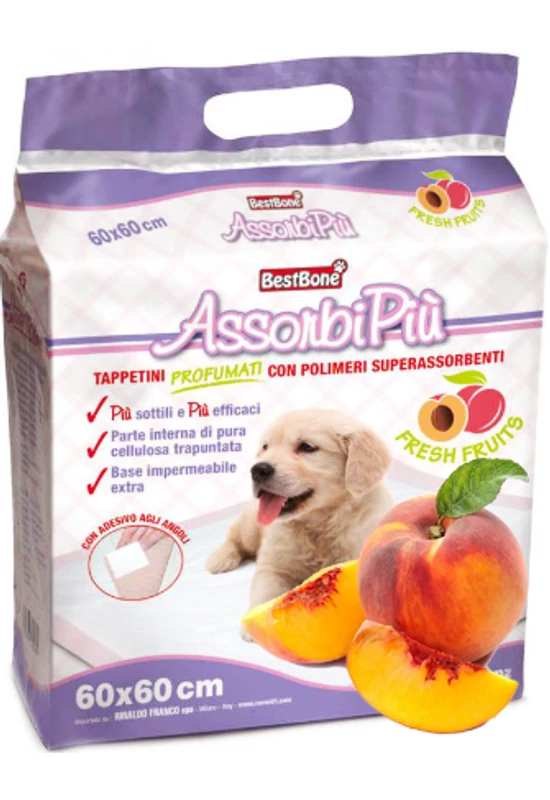 Assorbipiu Kutyapelenka 60×60cm 10db/csomag Barack Illattal