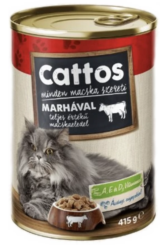 Cattos - Macskakonzerv Marha 415g