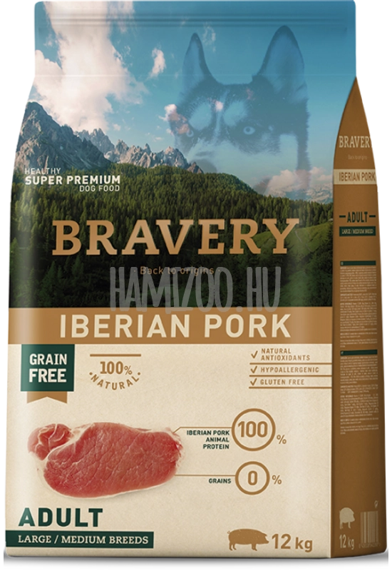 Bravery Iberian Pork - Adult Large &amp; Medium - 12kg