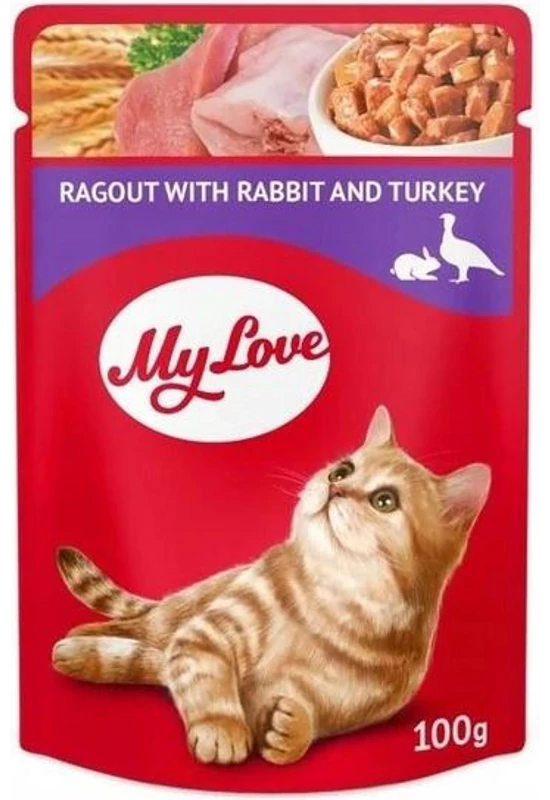 My Love - Macska Alutasakos Raguban - Nyúl és Pulykahús 100g