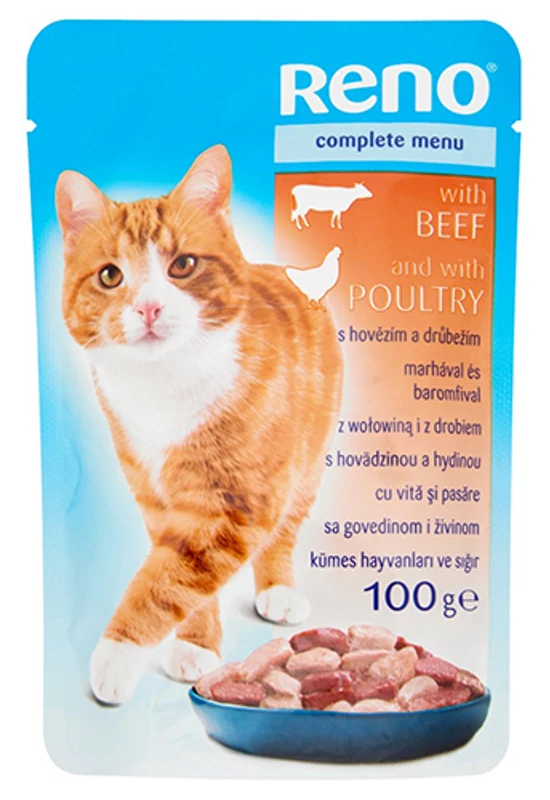 Reno Cat - Alutasak Marha és Szárnyas 100g