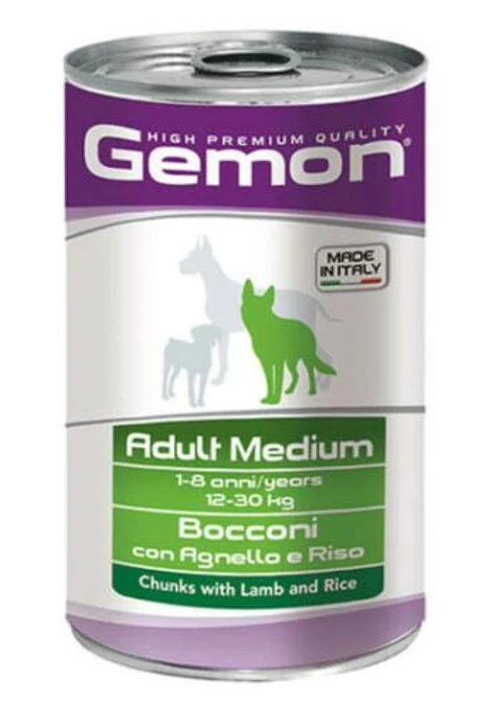 Gemon Dog Konzerv Medium Adult Bárány-Rizs 1250g