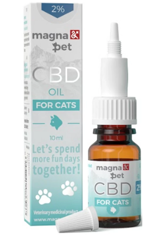 MagnaPet Macskáknak CBD Olaj 2% / 10ml - Természetes Megoldás