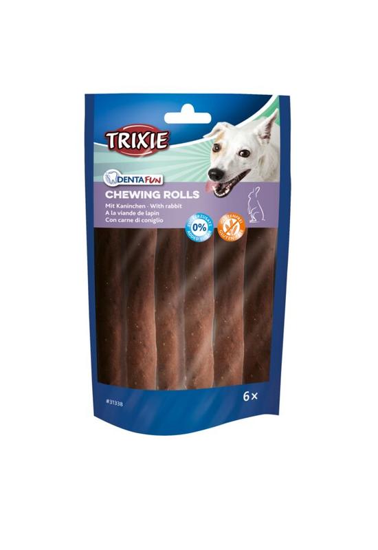 Trixie Denta Fun Rabbit Chicken Rolls - Jutaomfalat (Nyúl) Kutyák Részére (12cm/70g)