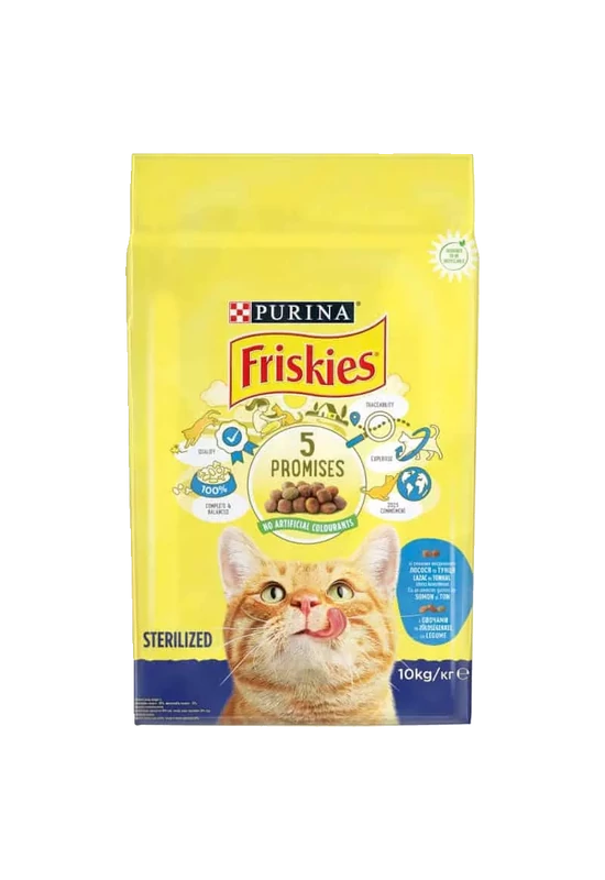 Friskies Cat - Száraztáp - Steril - Lazac - 10kg