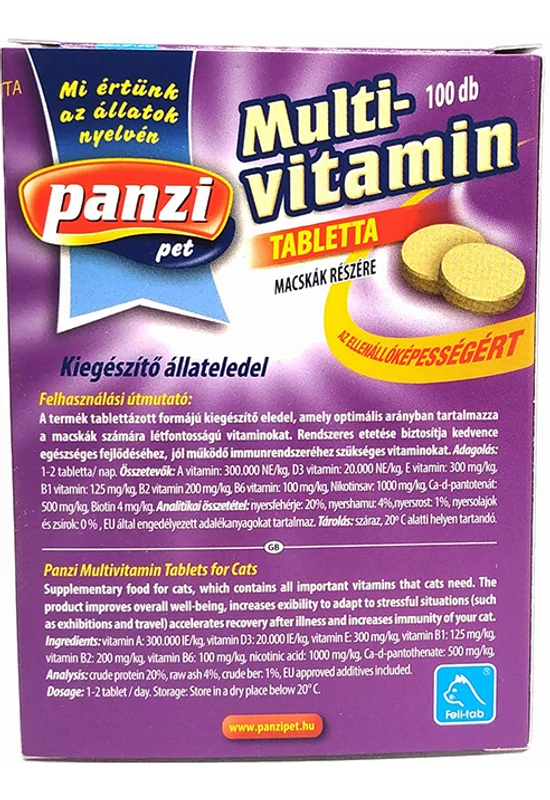 Panzi vitamin macskának multivitamin