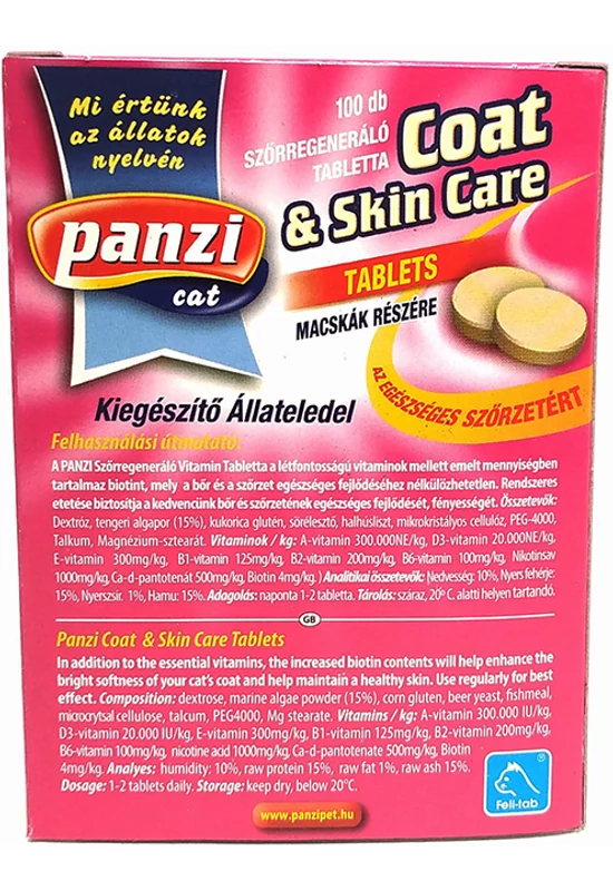 Panzi vitamin macskának szőrregeneráló