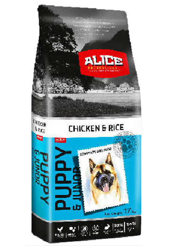 Alice Puppy Chicken &amp; Rice - Csirke és Rizs 17kg