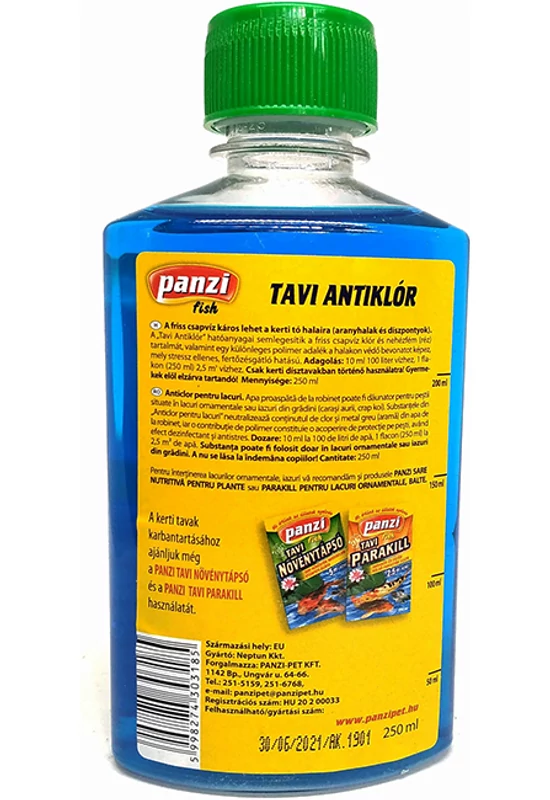 Panzi tavi vízkezelő antiklór - 250ml