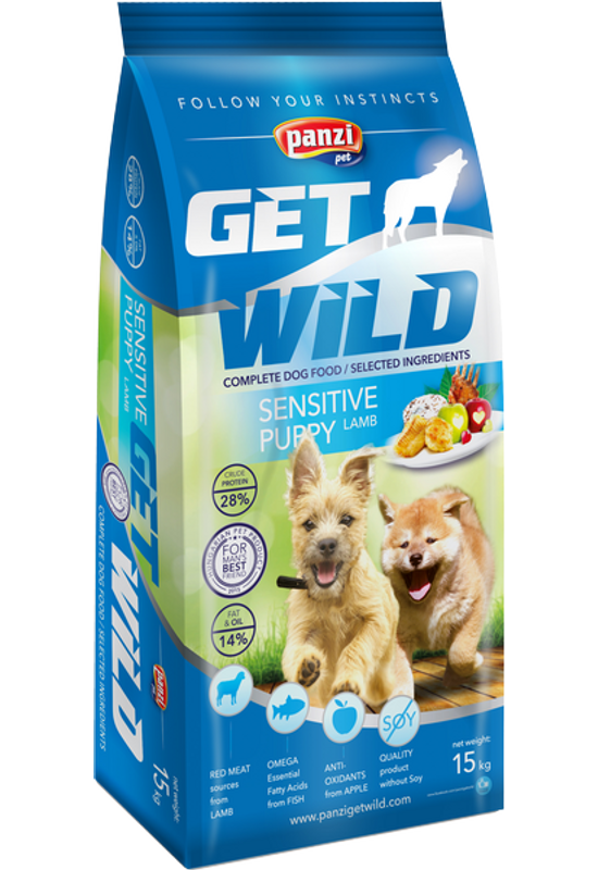 Getwild Dog Puppy Sensitive Bárány és Alma - 15kg