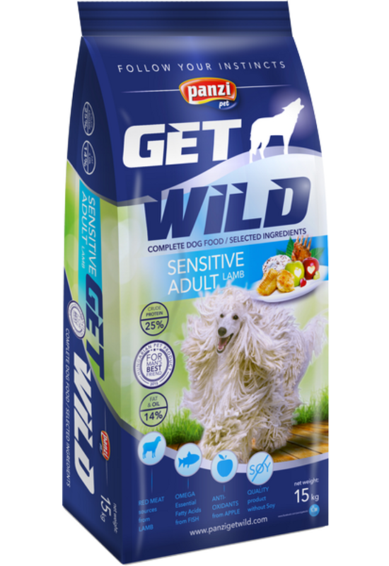 Getwild Dog Adult Sensitive Bárány és Alma - 15kg