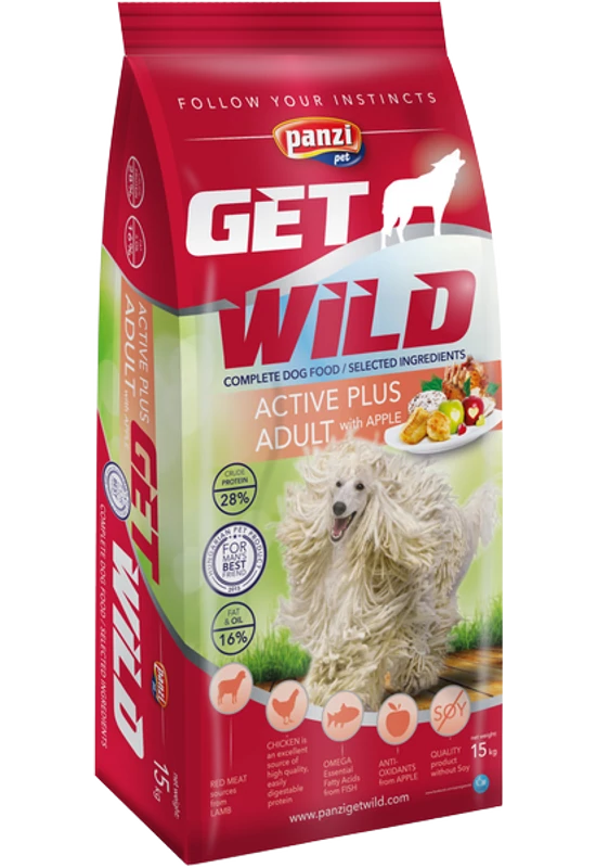Getwild Dog Adult Active Plus Bárány és Alma - 15kg