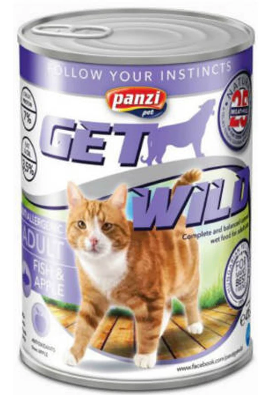Getwild Cat - Konzerv - Adult Hal és Alma 415g