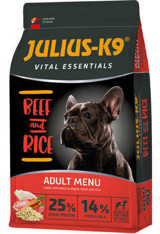 Julius-K9 - Száraztáp - Adult Beef &amp; Rice - Marha és Rizs - 3kg
