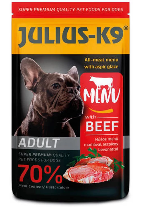 Julius-K9 - Alutasakos Húsos Menü Marhával 125g