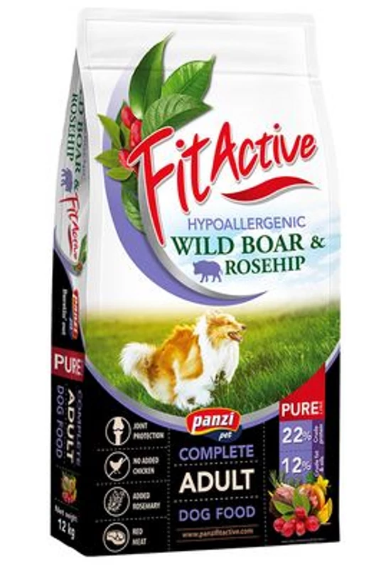 FitActive Dog - Száraztáp - Pure Vaddisznó és Csipkebogyó 12kg