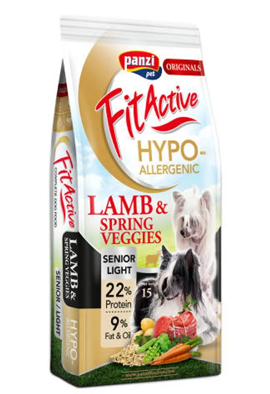 FitActive - Originals - Hypoallergenic Senior/Light Lamb&Spring Veggies - Bárány és Zöldségek - 15kg