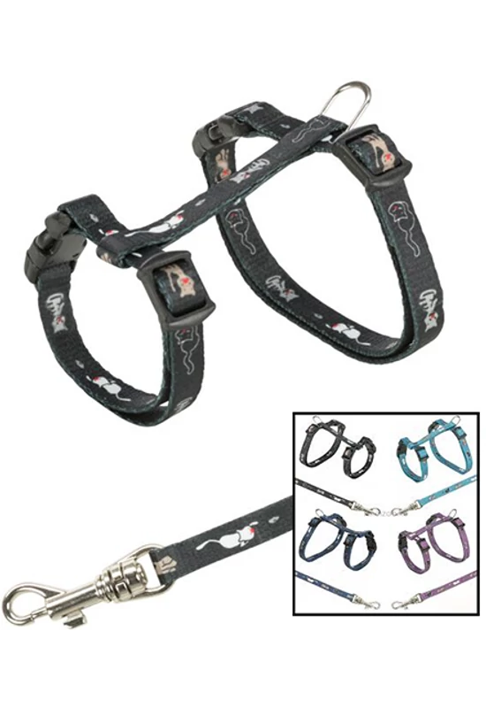 Trixie Macska Hám Junior - Kölyök 8mm/21-33cm és Póráz 1,2m