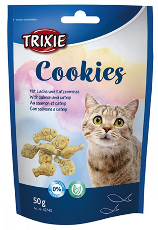 Trixie Macskának Lazac-Menta Süti 50g