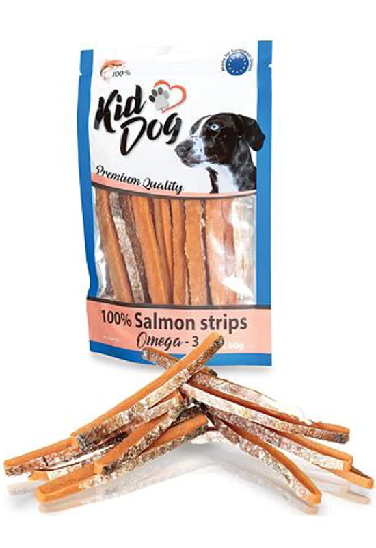 KidDog 100% Salmon stripes omega3 - Lazac Csíkok 80g