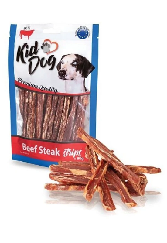 KidDog Beef Steak in strip - Marhasteak csíkok - 80g