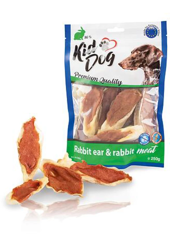 KidDog Rabbit Ear & Rabbit Meat - Nyúlfül Nyúlhússal 250g