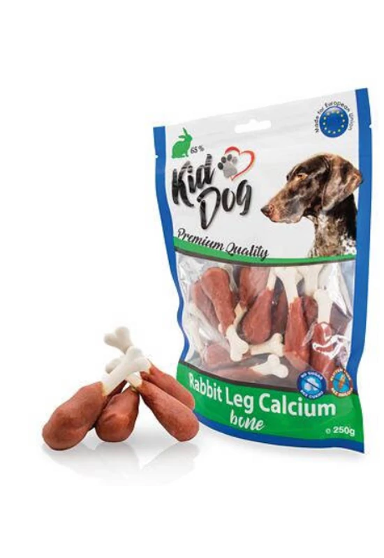 KidDog Rabbit Leg Calcium Bone - Nyúlhúsos Kálciumos Comb 250g