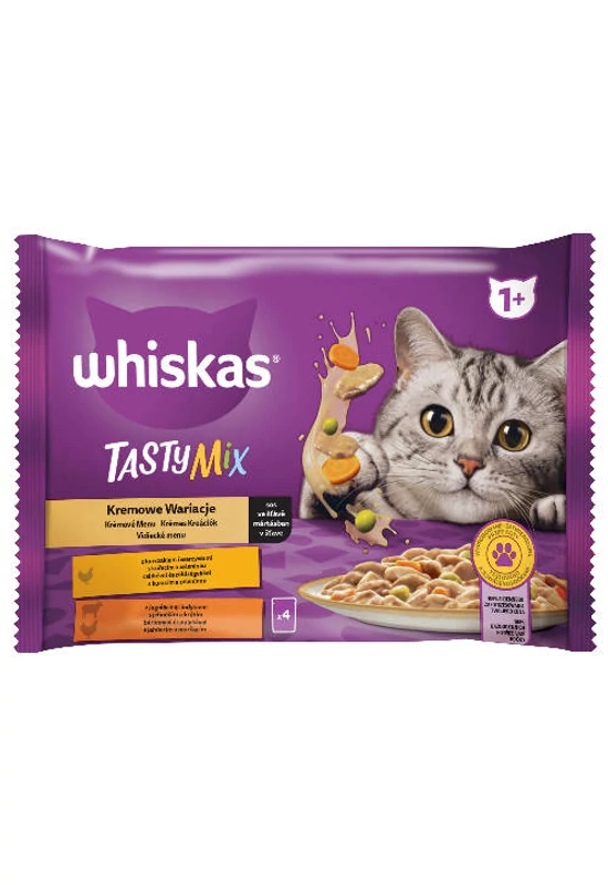 Whiskas - Alutasak Adult - TastyMix - Krémes Kreációk 4×85g