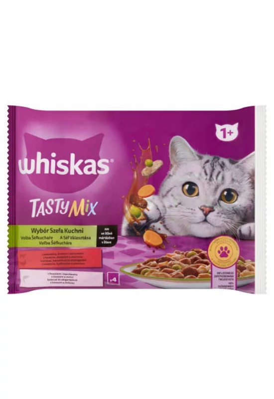 Whiskas - Alutasak Adult - TastyMix - A Séf Választása 4×85g
