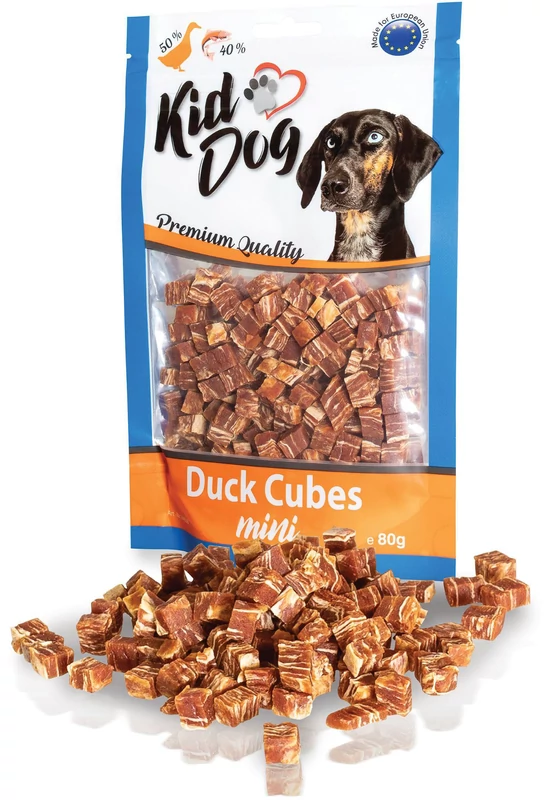 KidDog Mini Duck Cubes - Kacsa és Tőkehal Kockák - 80g