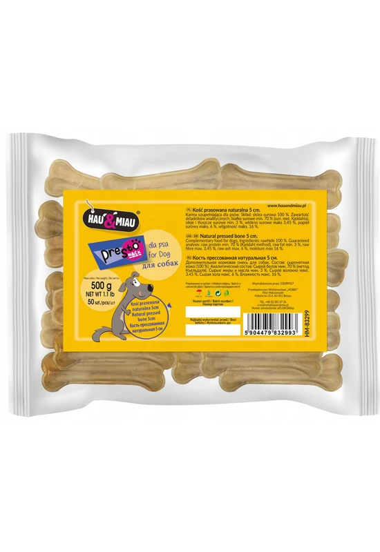 Hau Miau Bőr Csont - 08cm - 50db/csomag