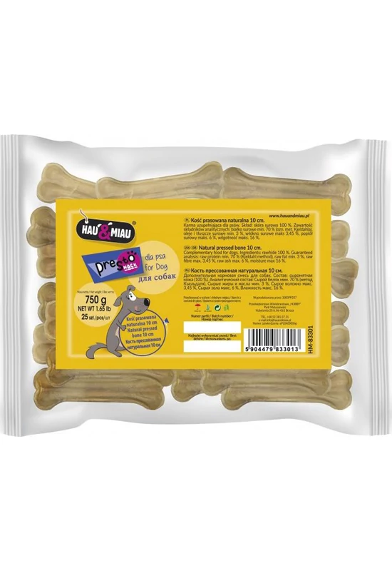 Hau Miau Bőr Csont - 10cm - 25db/csomag