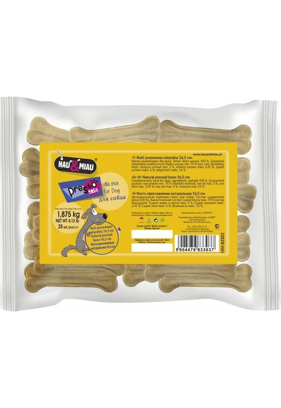 Hau Miau Bőr Csont - 16,5cm - 25db/csomag