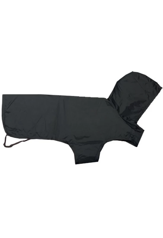 P/C. Tépőzáras Fekete Esőkabát Kapucnival - Stílusos és Funkcionális 45cm - L