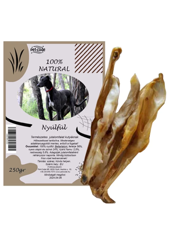 Pet-Code - Szárított Nyúlfül - 250g