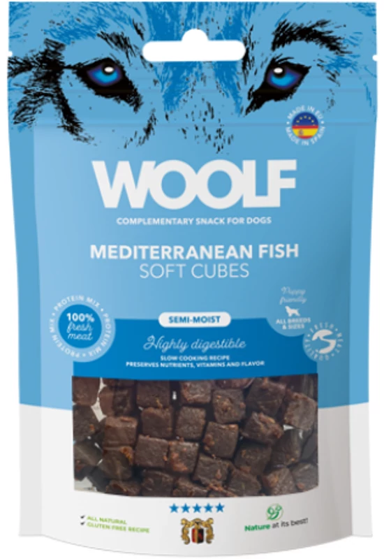 Woolf Mediterán Halhús Kockák - 100g
