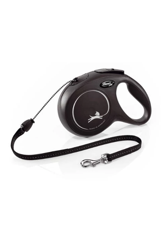 Flexi New Classic - Zsinór 8m/20kg - M - Fekete