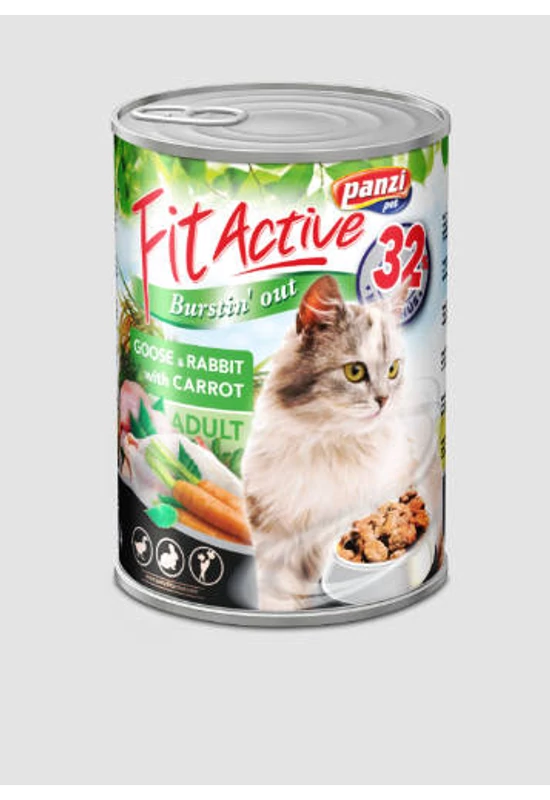 FitActive Cat - Konzerv - Liba, Nyúl és Répa 415g