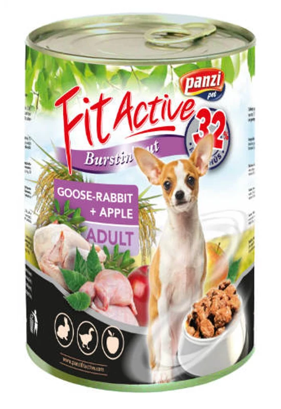 FitActive Dog - Konzerv - Liba, Nyúl és Alma 415g