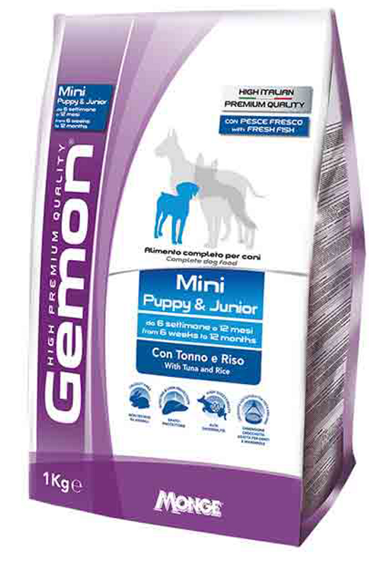 Gemon Dog Száraztáp Mini Puppy &amp; Junior Tonhal és Rizs 3kg