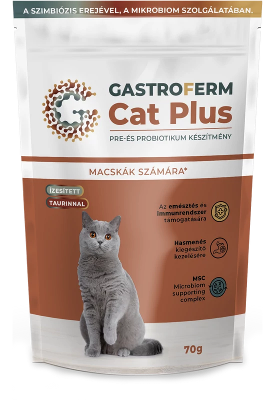 GastroFerm Cat Plus Macska - Prebiotikum és Probiotikum - 70g