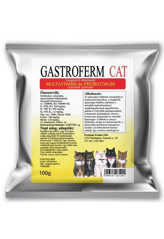 GastroFerm Cat Macska - Multivitamin és Probiotikum - 100g